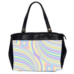 Pastel Color Stripes  Oversize Office Handbag (2 Sides) by SpinnyChairDesigns