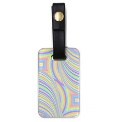 Pastel Color Stripes  Luggage Tag (one Side) by SpinnyChairDesigns