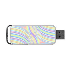 Pastel Color Stripes  Portable Usb Flash (one Side) by SpinnyChairDesigns