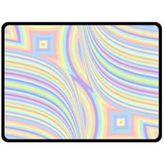 Pastel Color Stripes  Double Sided Fleece Blanket (large)  by SpinnyChairDesigns