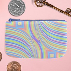 Pastel Color Stripes  Large Coin Purse by SpinnyChairDesigns