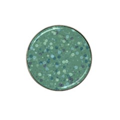 Green Color Polka Dots Pattern Hat Clip Ball Marker (10 Pack) by SpinnyChairDesigns