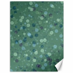 Green Color Polka Dots Pattern Canvas 36  X 48  by SpinnyChairDesigns