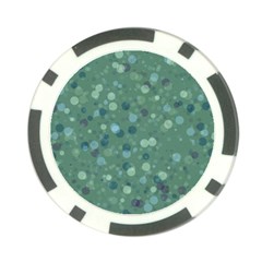 Green Color Polka Dots Pattern Poker Chip Card Guard (10 Pack) by SpinnyChairDesigns