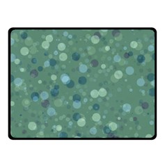 Green Color Polka Dots Pattern Fleece Blanket (small) by SpinnyChairDesigns