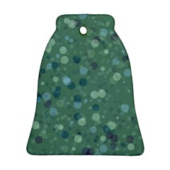 Green Color Polka Dots Pattern Bell Ornament (two Sides) by SpinnyChairDesigns