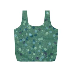 Green Color Polka Dots Pattern Full Print Recycle Bag (s) by SpinnyChairDesigns