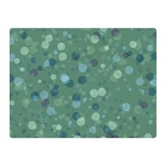 Green Color Polka Dots Pattern Double Sided Flano Blanket (mini)  by SpinnyChairDesigns