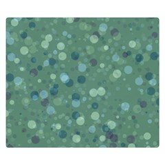 Green Color Polka Dots Pattern Double Sided Flano Blanket (small)  by SpinnyChairDesigns