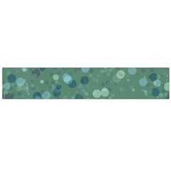 Green Color Polka Dots Pattern Large Flano Scarf  by SpinnyChairDesigns