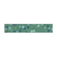 Green Color Polka Dots Pattern Flano Scarf (mini) by SpinnyChairDesigns