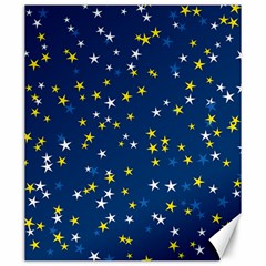 White Yellow Stars On Blue Color Canvas 20  X 24  by SpinnyChairDesigns