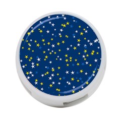 White Yellow Stars On Blue Color 4-port Usb Hub (two Sides) by SpinnyChairDesigns