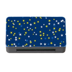 White Yellow Stars On Blue Color Memory Card Reader With Cf by SpinnyChairDesigns