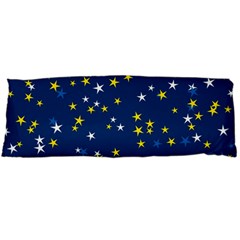 White Yellow Stars On Blue Color Body Pillow Case (dakimakura) by SpinnyChairDesigns