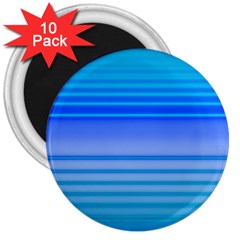 Blue Purple Color Stripes Ombre 3  Magnets (10 Pack)  by SpinnyChairDesigns