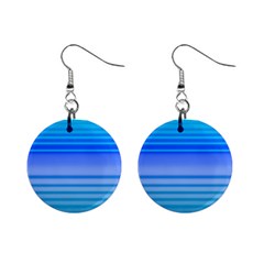 Blue Purple Color Stripes Ombre Mini Button Earrings by SpinnyChairDesigns