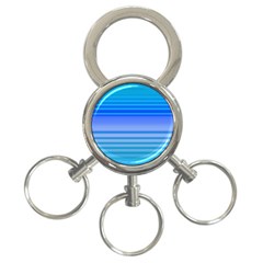 Blue Purple Color Stripes Ombre 3-ring Key Chain by SpinnyChairDesigns