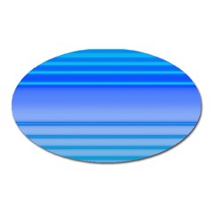 Blue Purple Color Stripes Ombre Oval Magnet by SpinnyChairDesigns