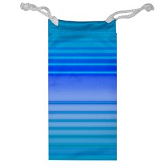 Blue Purple Color Stripes Ombre Jewelry Bag by SpinnyChairDesigns