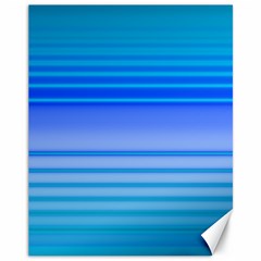 Blue Purple Color Stripes Ombre Canvas 11  X 14  by SpinnyChairDesigns