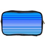 Blue Purple Color Stripes Ombre Toiletries Bag (Two Sides) Front