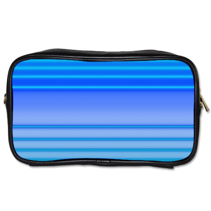 Blue Purple Color Stripes Ombre Toiletries Bag (Two Sides)