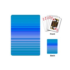 Blue Purple Color Stripes Ombre Playing Cards Single Design (mini) by SpinnyChairDesigns