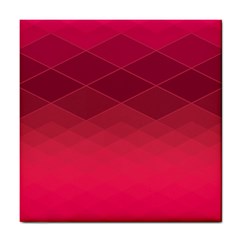 Hot Pink And Wine Color Diamonds Tile Coaster by SpinnyChairDesigns