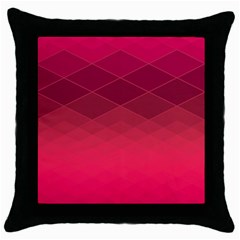 Hot Pink And Wine Color Diamonds Throw Pillow Case (black) by SpinnyChairDesigns