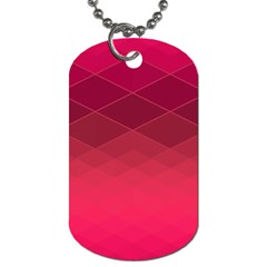 Hot Pink And Wine Color Diamonds Dog Tag (one Side) by SpinnyChairDesigns