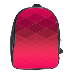 Hot Pink And Wine Color Diamonds School Bag (large) by SpinnyChairDesigns