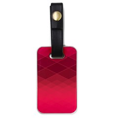 Hot Pink And Wine Color Diamonds Luggage Tag (one Side) by SpinnyChairDesigns