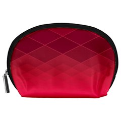 Hot Pink And Wine Color Diamonds Accessory Pouch (large) by SpinnyChairDesigns