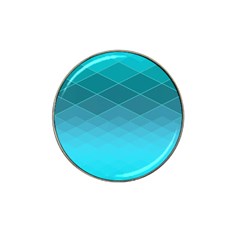 Aqua Blue And Teal Color Diamonds Hat Clip Ball Marker (4 Pack) by SpinnyChairDesigns