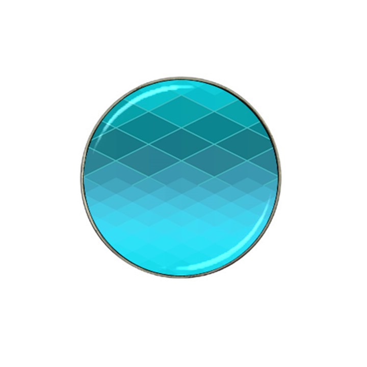 Aqua Blue and Teal Color Diamonds Hat Clip Ball Marker (4 pack)