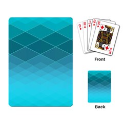 Aqua Blue And Teal Color Diamonds Playing Cards Single Design (rectangle) by SpinnyChairDesigns