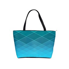 Aqua Blue And Teal Color Diamonds Classic Shoulder Handbag by SpinnyChairDesigns