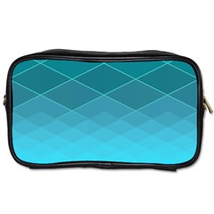 Aqua Blue And Teal Color Diamonds Toiletries Bag (one Side) by SpinnyChairDesigns