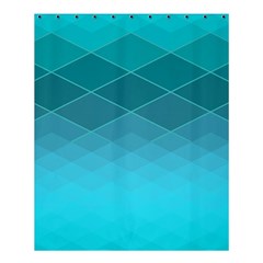 Aqua Blue And Teal Color Diamonds Shower Curtain 60  X 72  (medium)  by SpinnyChairDesigns