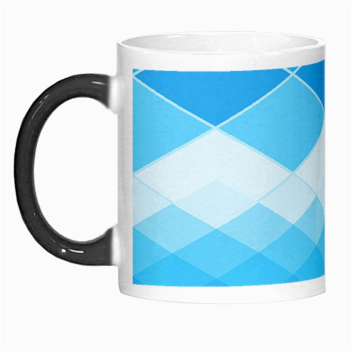 Light Blue and White Color Diamonds Morph Mugs