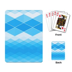 Light Blue And White Color Diamonds Playing Cards Single Design (rectangle) by SpinnyChairDesigns