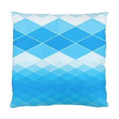 Light Blue And White Color Diamonds Standard Cushion Case (one Side) by SpinnyChairDesigns