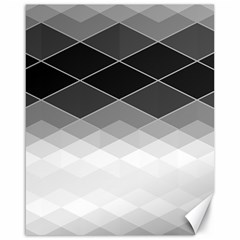 Black White Grey Color Diamonds Canvas 16  X 20 