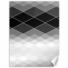 Black White Grey Color Diamonds Canvas 36  X 48 