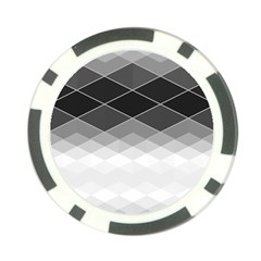 Black White Grey Color Diamonds Poker Chip Card Guard by SpinnyChairDesigns