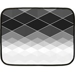 Black White Grey Color Diamonds Double Sided Fleece Blanket (Mini)  35 x27  Blanket Front