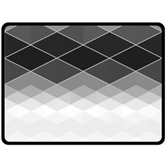 Black White Grey Color Diamonds Fleece Blanket (large)  by SpinnyChairDesigns