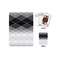 Black White Grey Color Diamonds Playing Cards Single Design (mini) by SpinnyChairDesigns