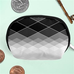 Black White Grey Color Diamonds Accessory Pouch (medium) by SpinnyChairDesigns